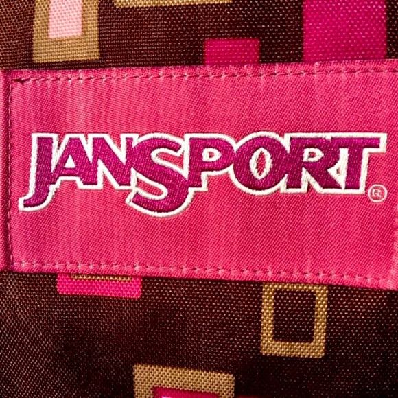JanSport Youth Retro Childrens Cubist Cubism Book Bag Backpack Purple Pink Girls - Picture 3 of 8